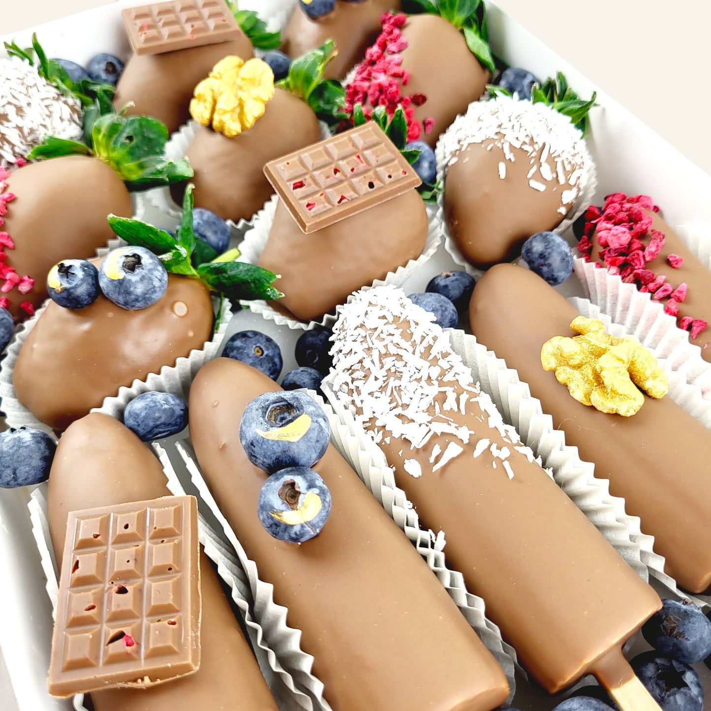 „Blueberry“ Erdbeeren-Bananen Box