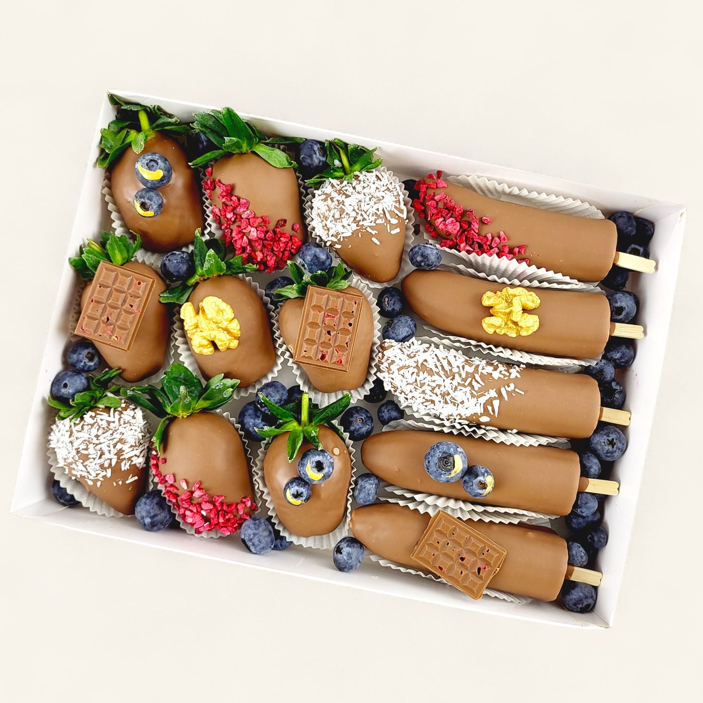 „Blueberry“ Erdbeeren-Bananen Box