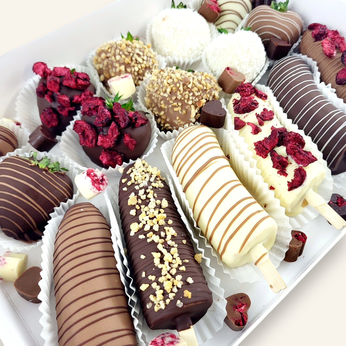 MIT LIEBE Schoko Erdbeeren & Bananen Box