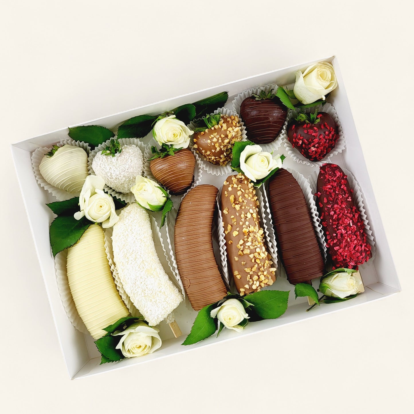 White Rose Erdbeer & Banane Pralinen Medium