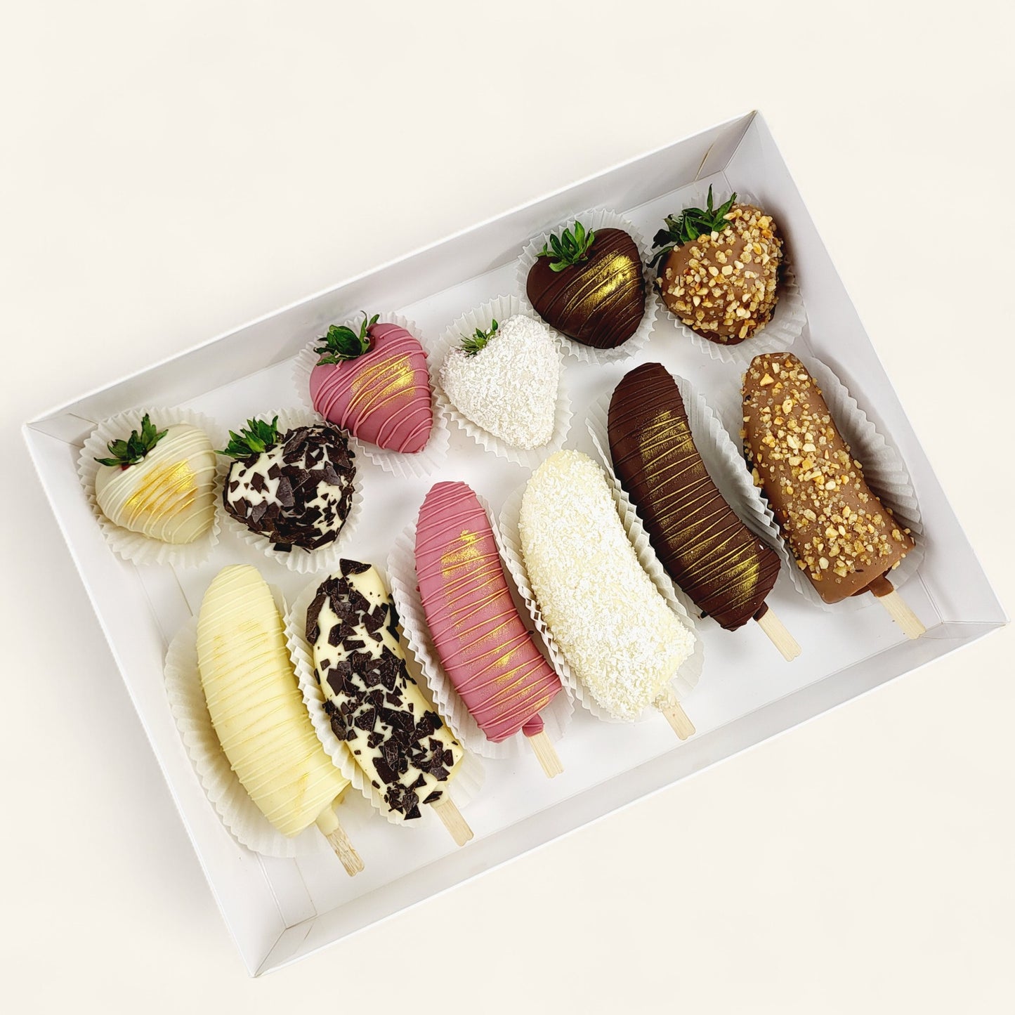 Deluxe Erdbeer & Banane Pralinen Medium