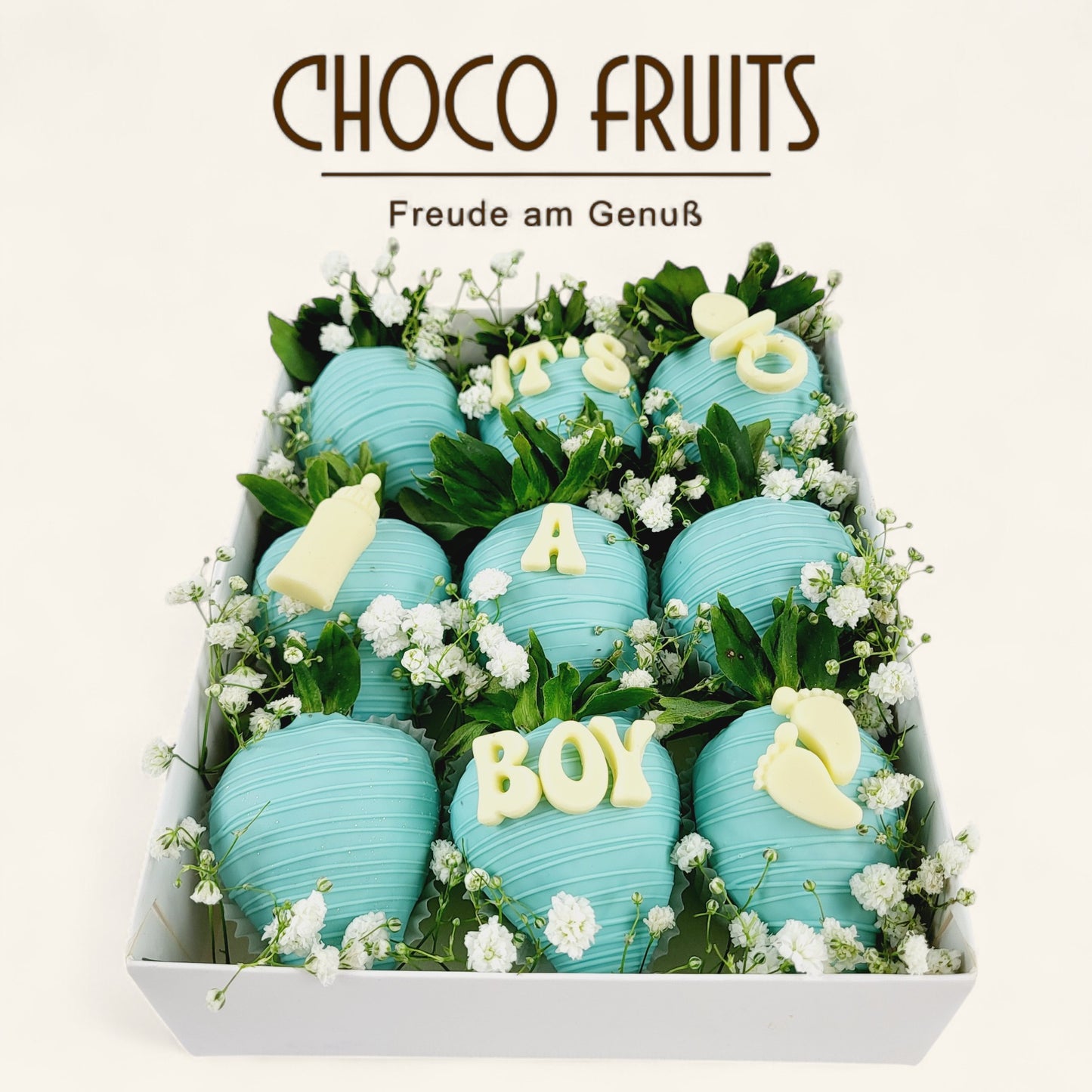 „It’s a Boy“ Erdbeer Pralinen Box