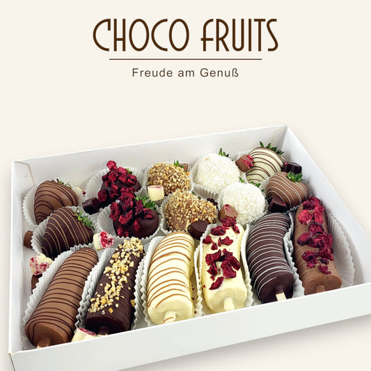 MIT LIEBE Schoko Erdbeeren & Bananen Box