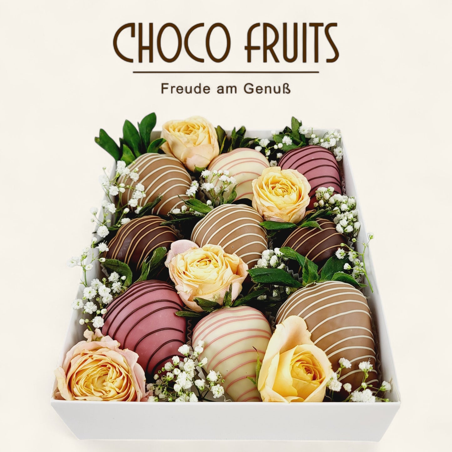 „Sweety“ 9er Erdbeer Pralinen Box