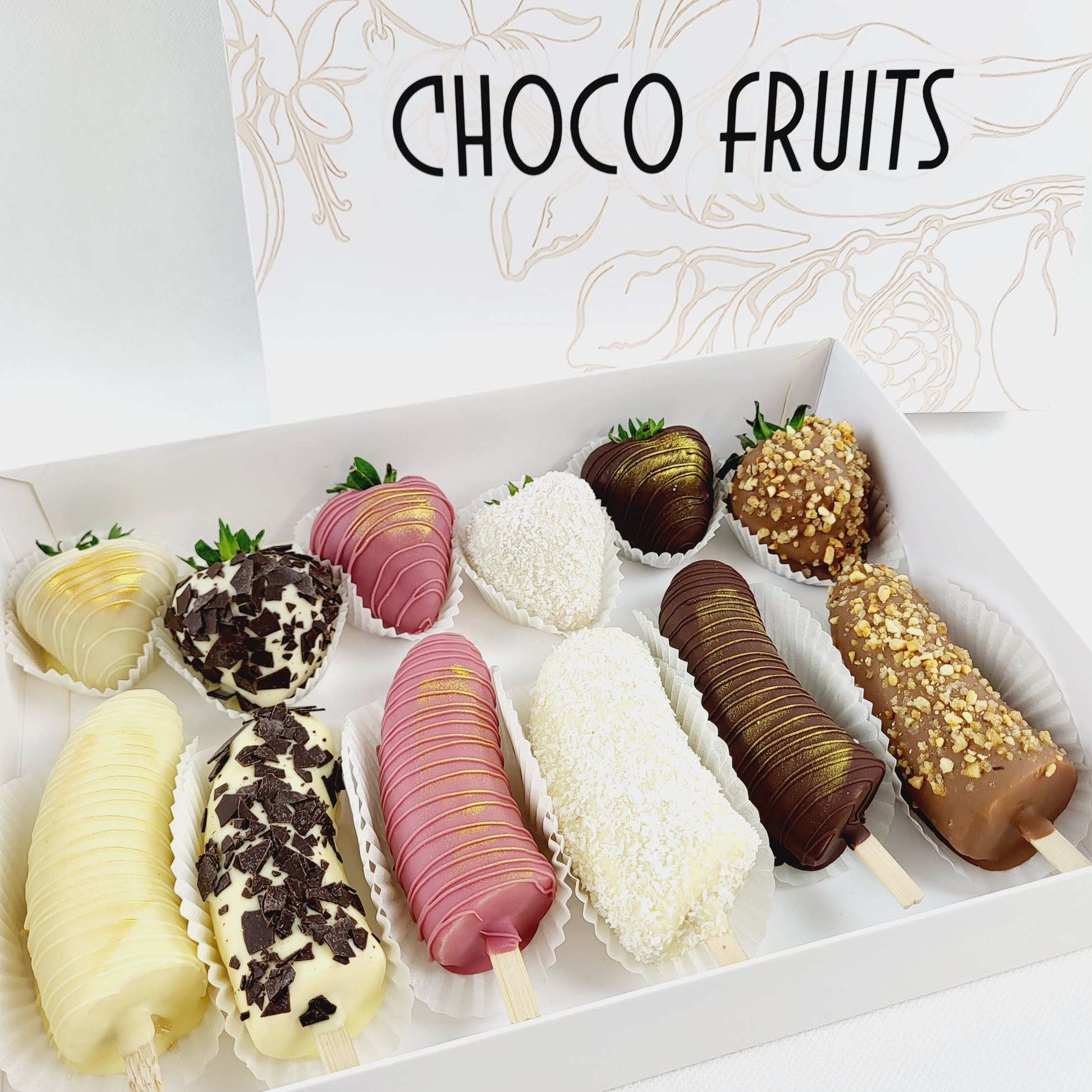 Choco Fruits Schokoerdbeeren und Schokofrüchte Lieferung 