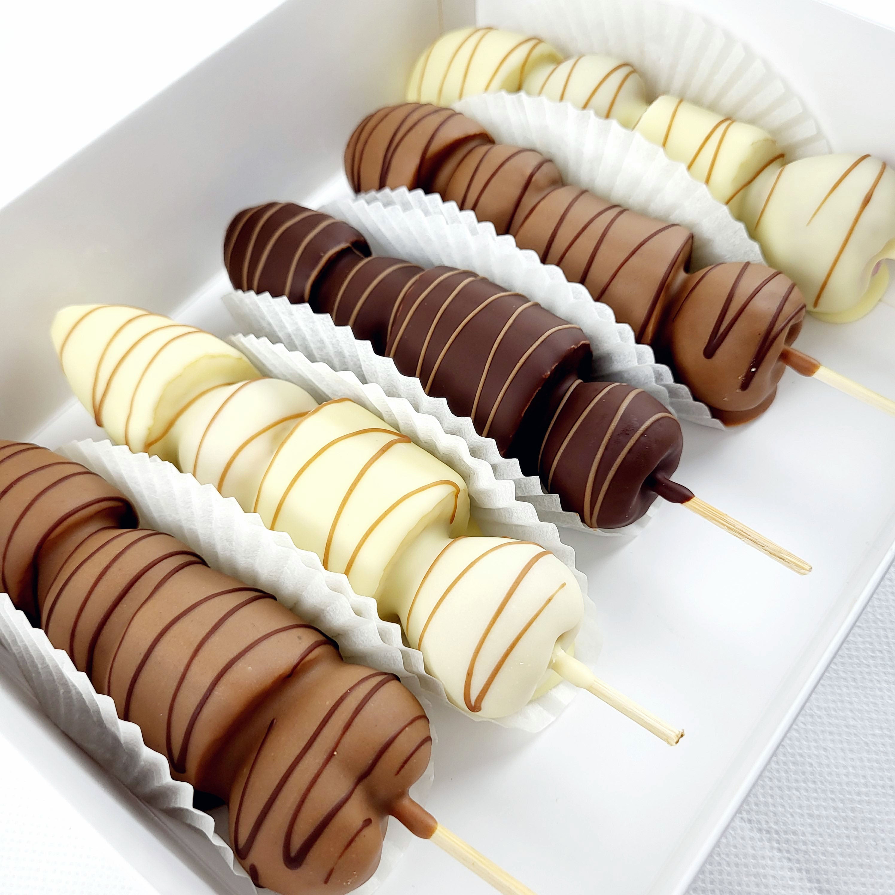 Erdbeer-Banane Party-Spieße Piccolo – Chocofruits Erdbeer-Banane Party-Spieße Piccolo – Chocofruits