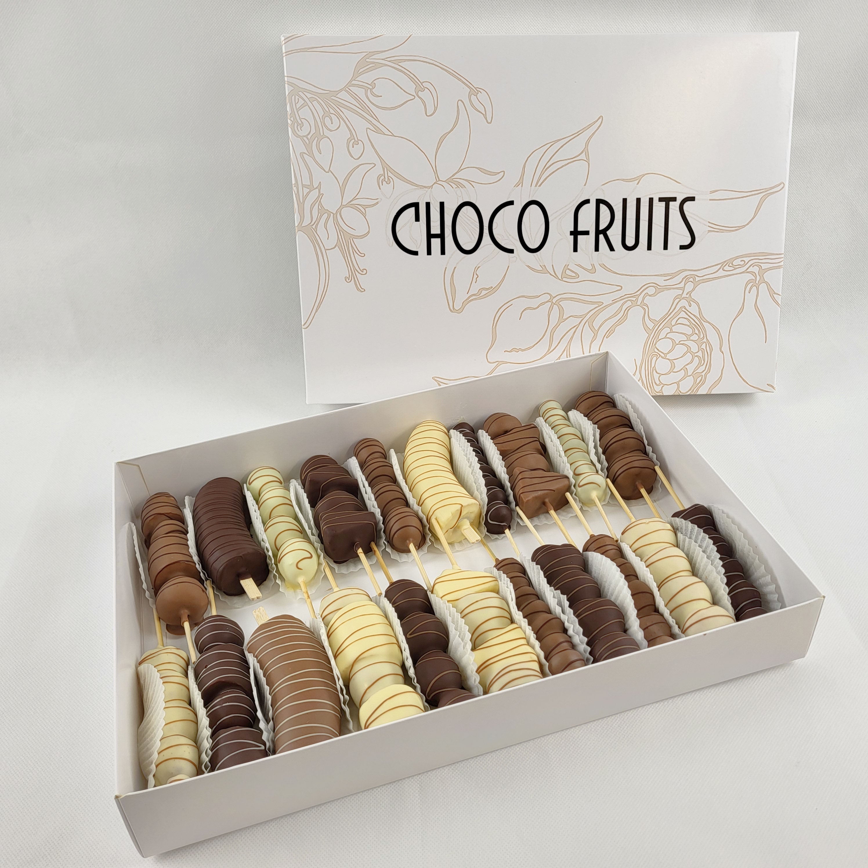 Früchte Party-Spieße Box Magnum – Chocofruits Früchte Party-Spieße Box Magnum – Chocofruits